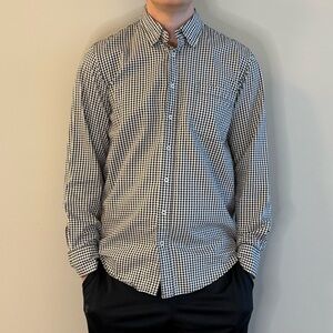 Arturo Calle Black and White Gingham Men's Shirt